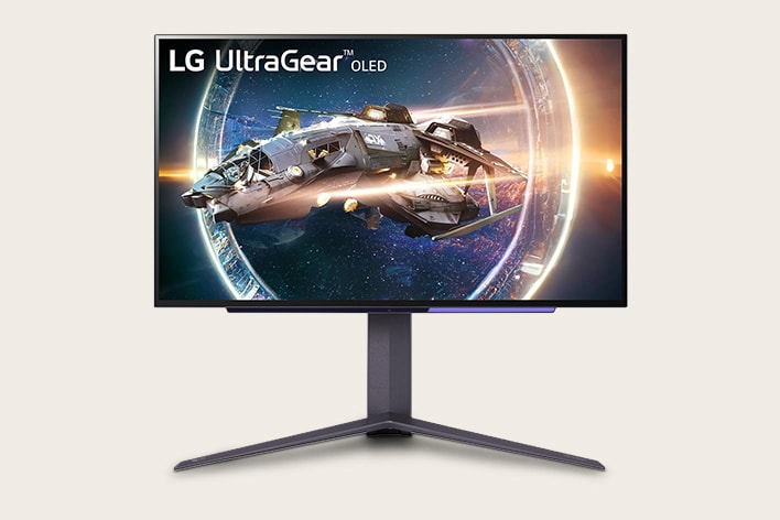 LG UltraGear™ 27GR95QE gaming monitor.	