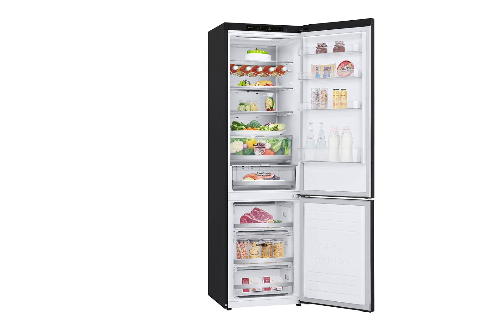 LG Tall Fridge Freezer | 384L | GBB72MCVBN | Matte Black, GBB72MCVBN