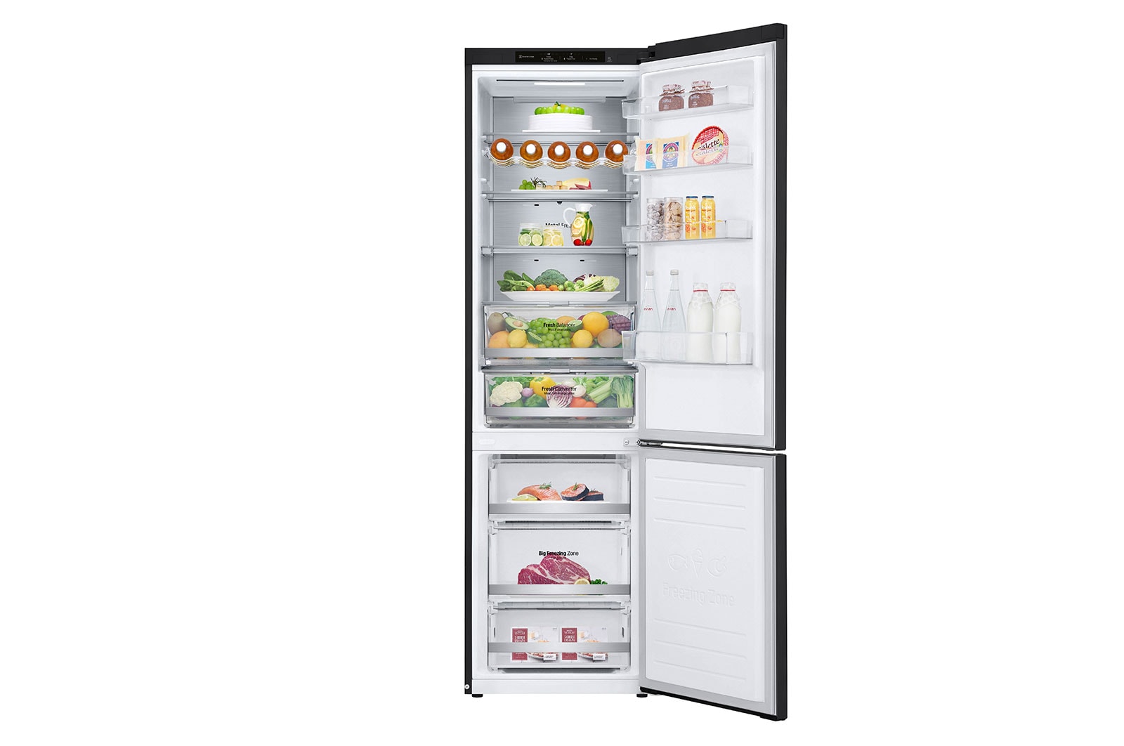 LG Tall Fridge Freezer | 384L | GBB72MCVBN | Matte Black, GBB72MCVBN