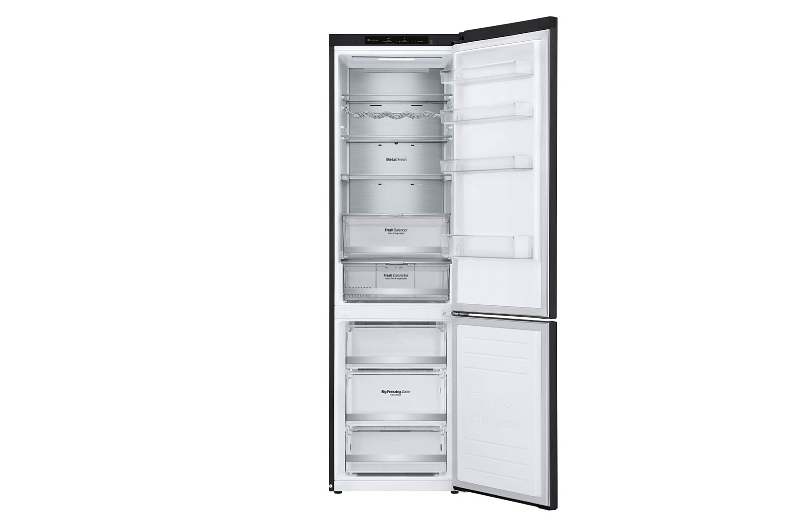 LG Tall Fridge Freezer | 384L | GBB72MCVBN | Matte Black, GBB72MCVBN