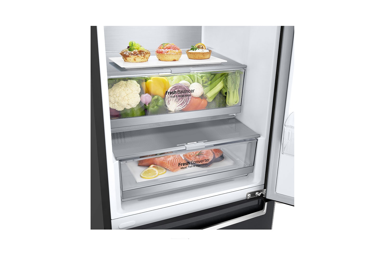 LG Tall Fridge Freezer | 384L | GBB72MCVBN | Matte Black, GBB72MCVBN