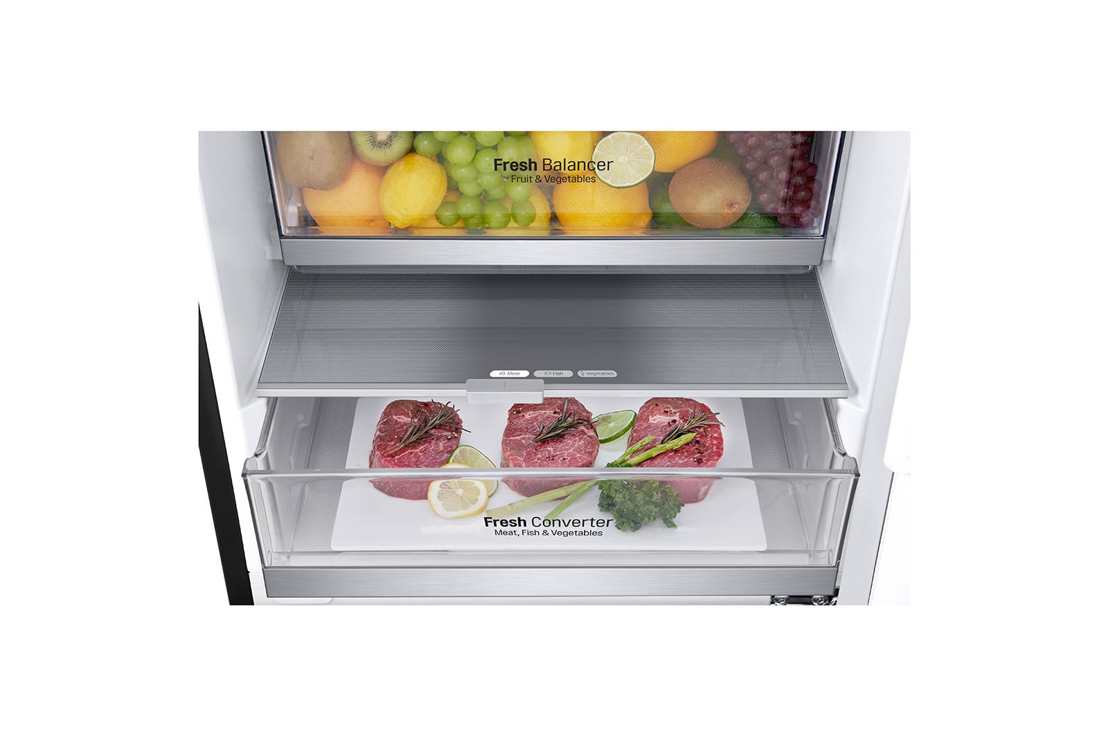 LG Tall Fridge Freezer | 384L | GBB72MCVBN | Matte Black, GBB72MCVBN