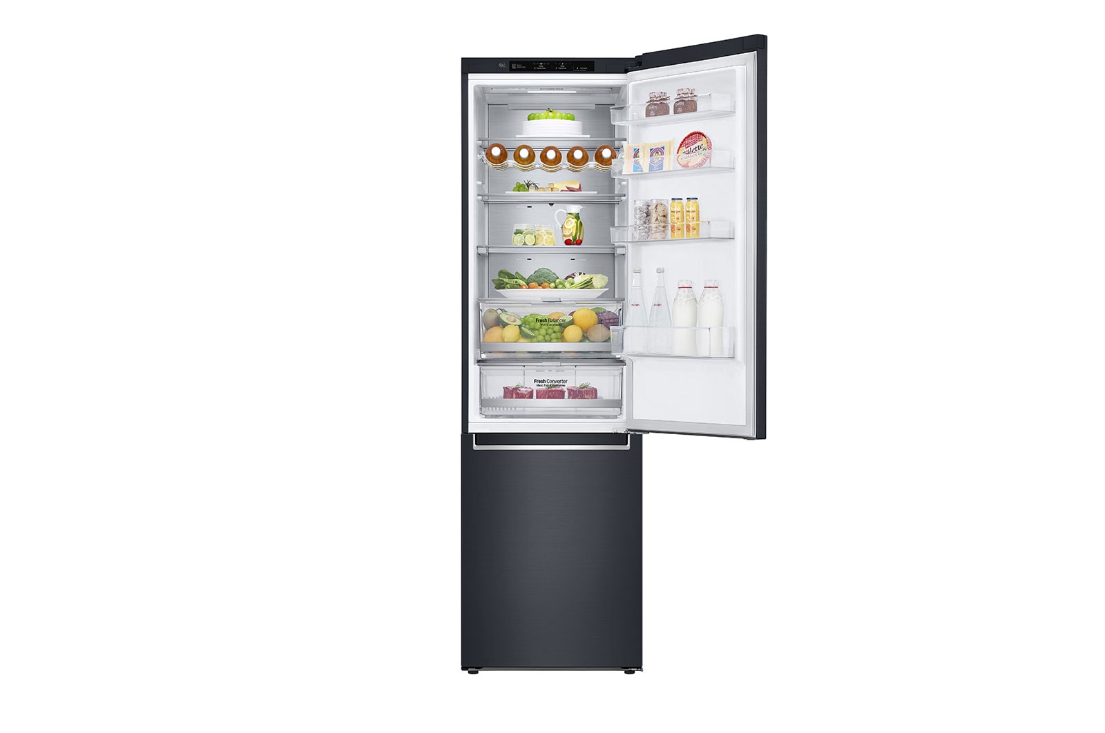 LG Total No Frost (Frost Free) | Tall Fridge Freezer | 384L | GBB92MCBAP | Matte Black, GBB92MCBAP