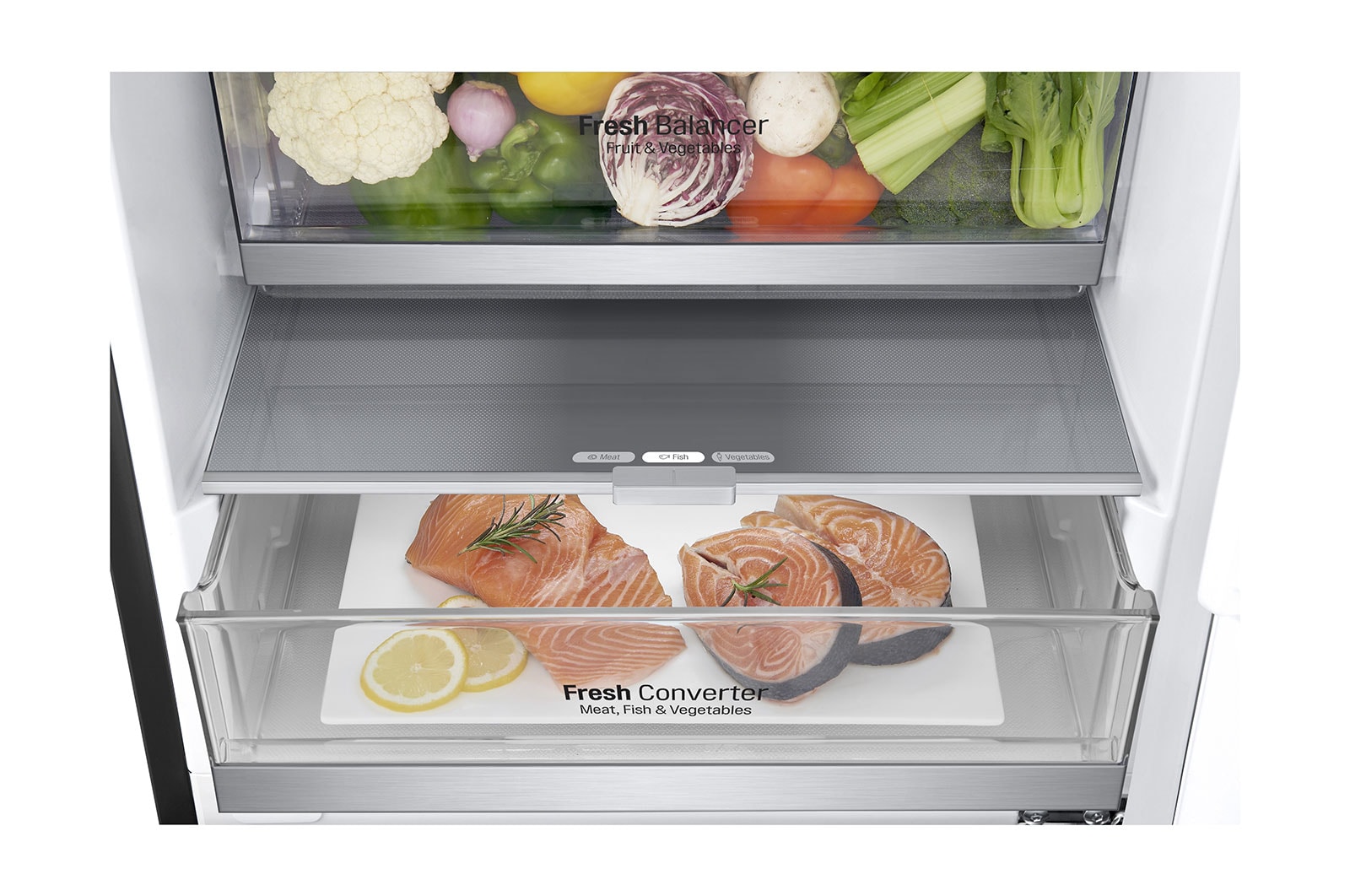 LG Total No Frost (Frost Free) | Tall Fridge Freezer | 384L | GBB92MCBAP | Matte Black, GBB92MCBAP