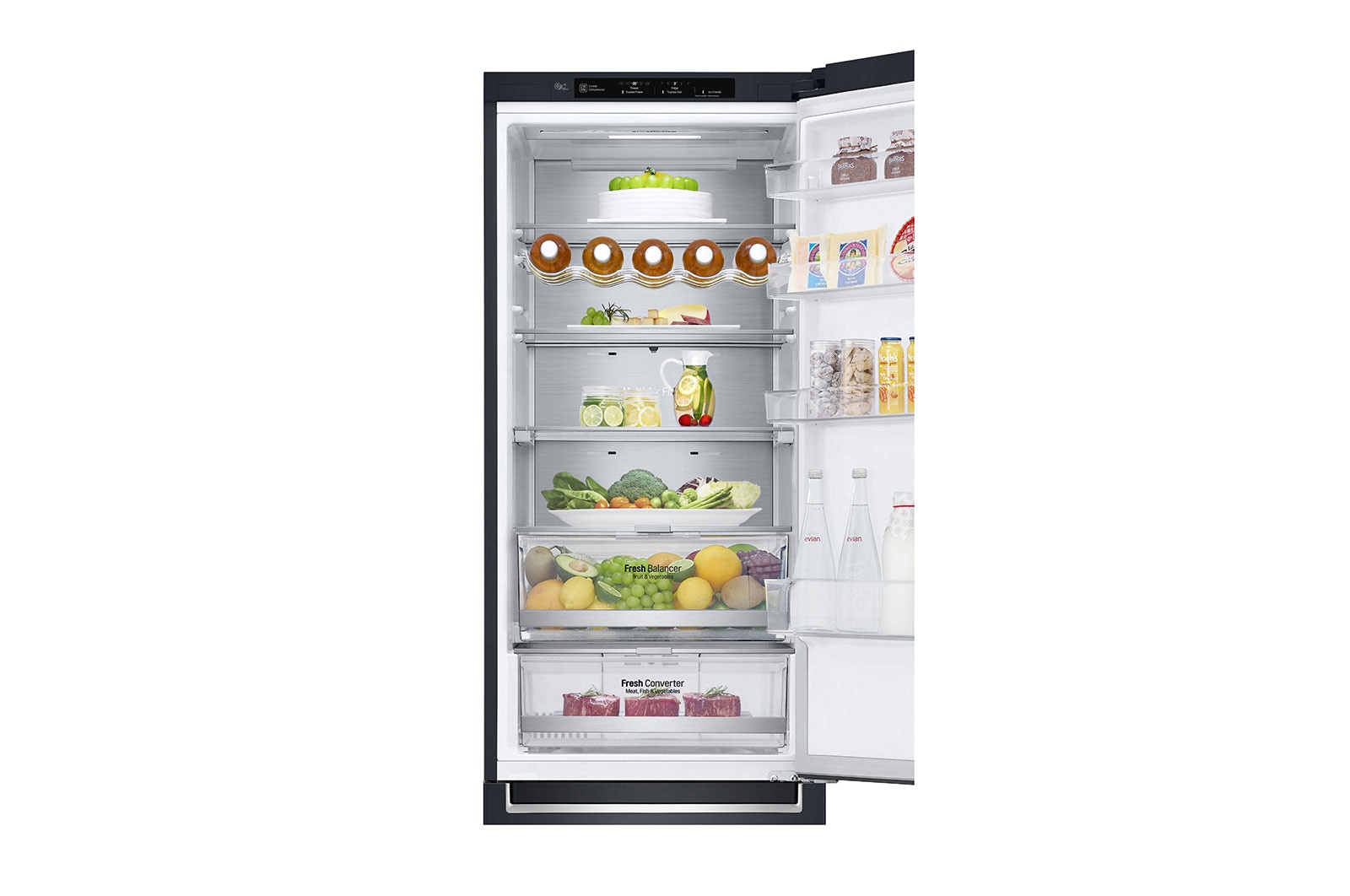 LG Total No Frost (Frost Free) | Tall Fridge Freezer | 384L | GBB92MCBAP | Matte Black, GBB92MCBAP