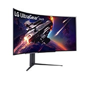 LG 45'' UltraGear™ OLED Curved Gaming Monitor | WQHD with 240Hz Refresh Rate 0.03ms (GtG) Response Time, 45GR95QE-B