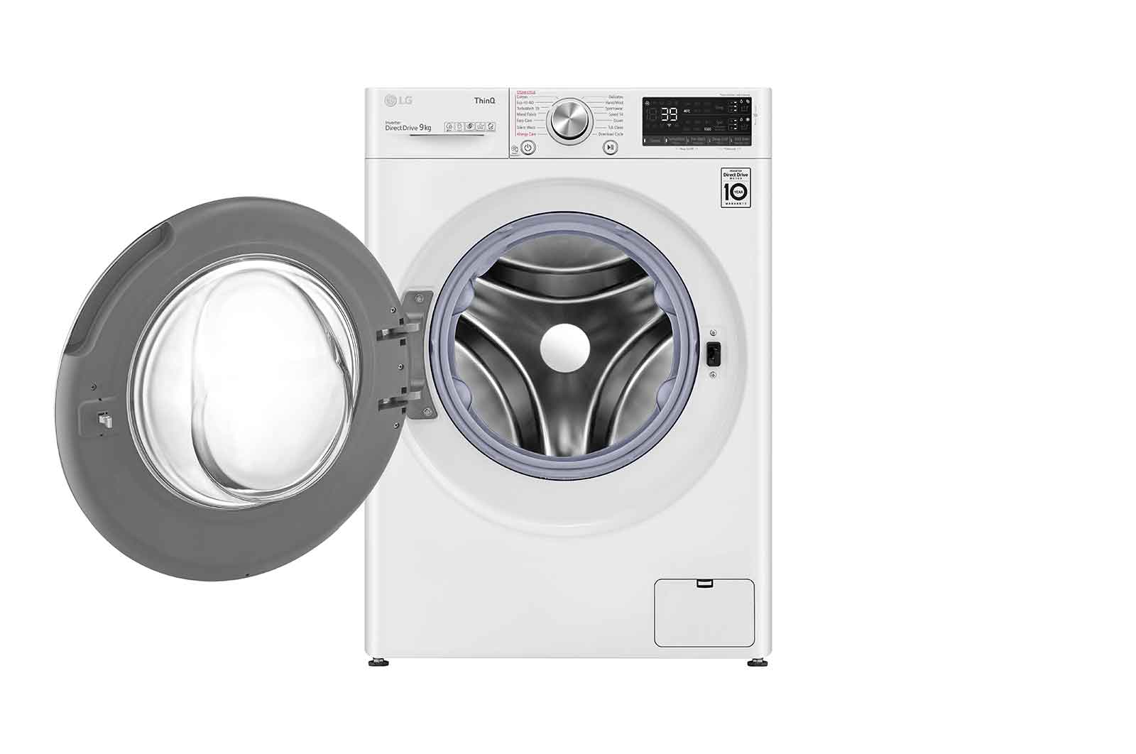 LG WiFi connected | 9kg | Washing Machine | 1560 rpm | Auto Dose | AI DD™ | Direct Drive™ | Steam™ | TurboWash™360 | White, F6V909WTSA