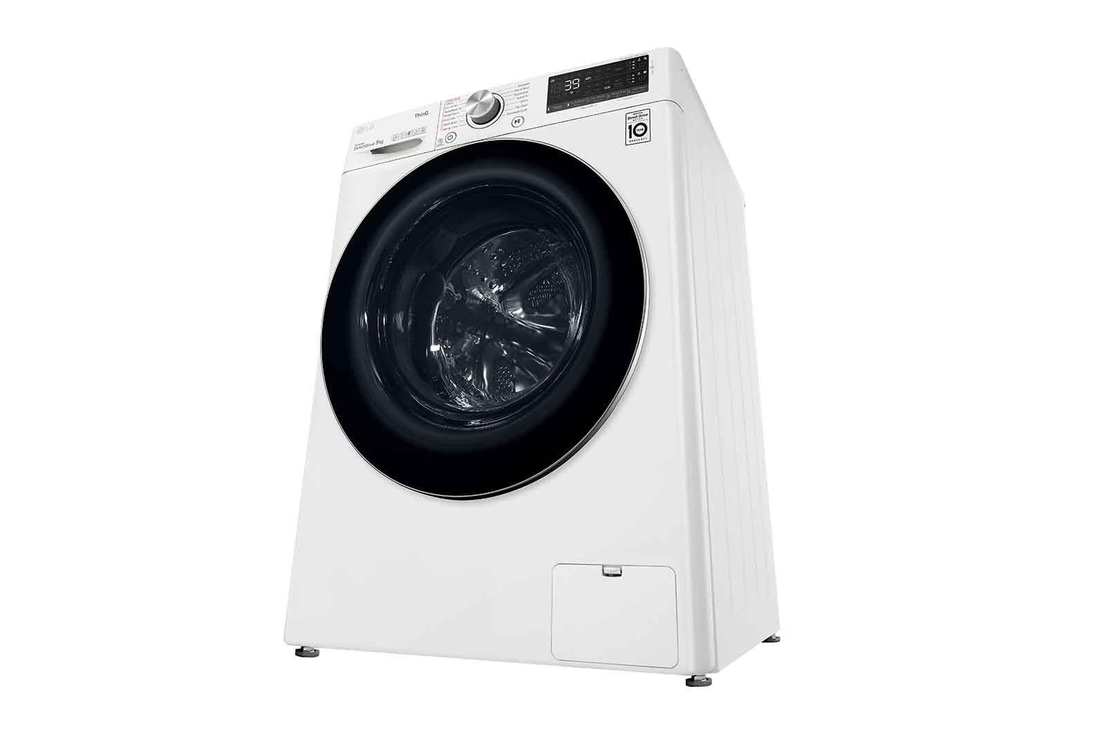 LG WiFi connected | 9kg | Washing Machine | 1560 rpm | Auto Dose | AI DD™ | Direct Drive™ | Steam™ | TurboWash™360 | White, F6V909WTSA